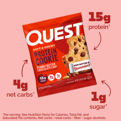 Peanut Butter Chocolate Chip Protein Cookies