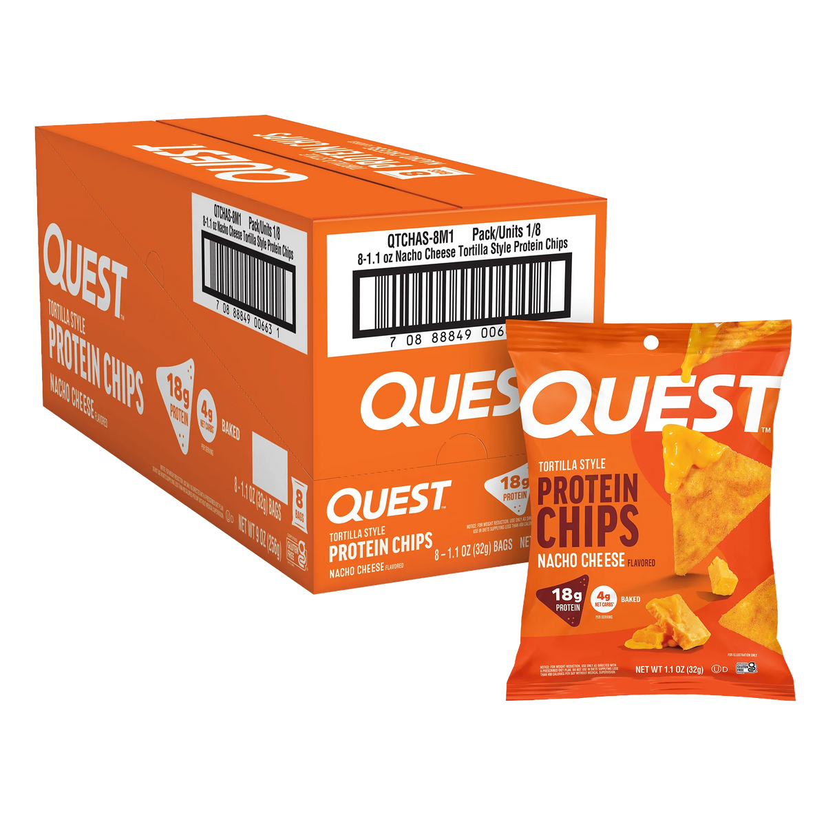Nacho Cheese Tortilla Style Protein Chips