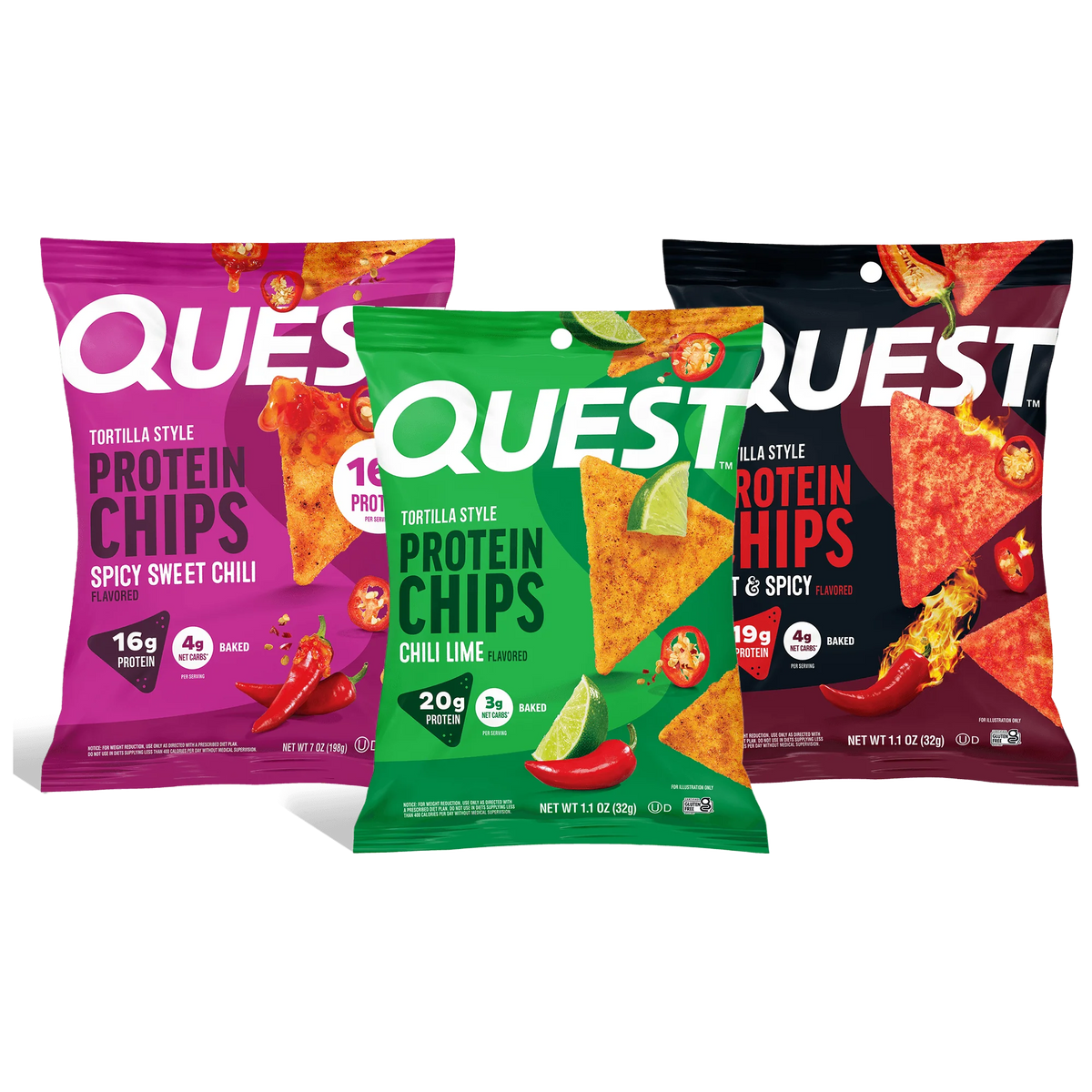 Spicy Protein Chips Variety Pack