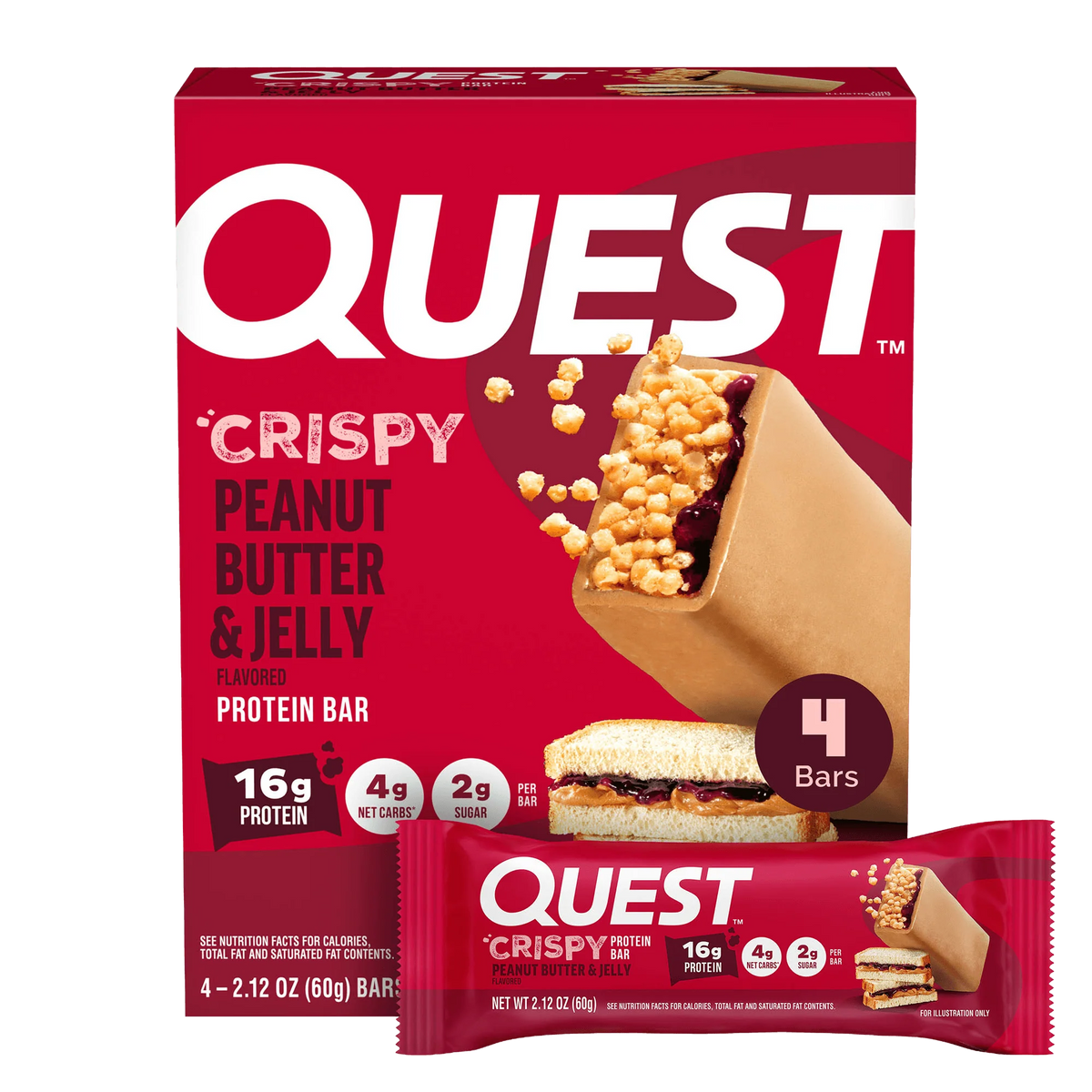Peanut Butter & Jelly Crispy Hero Protein Bars